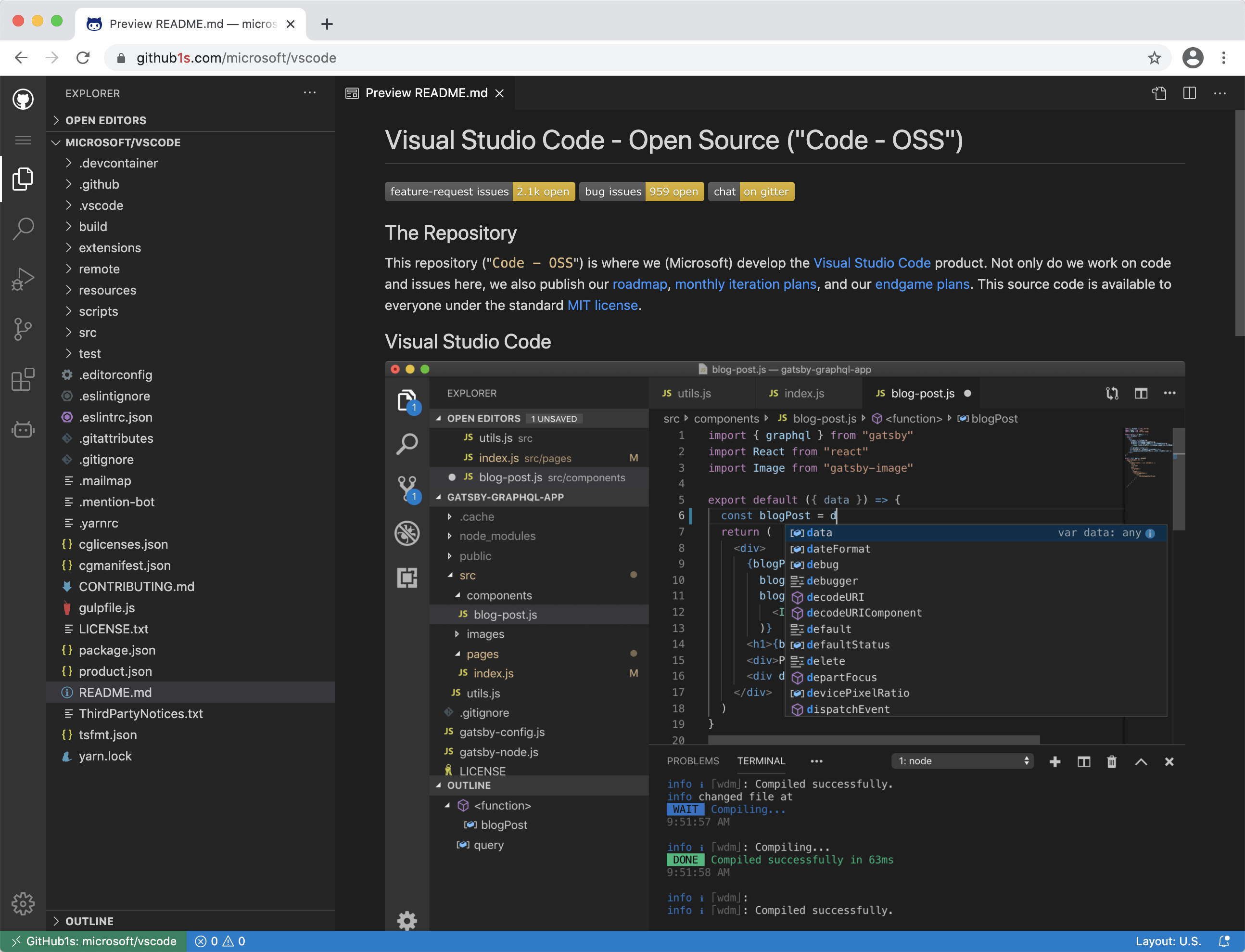 VS Code - GitHub1s