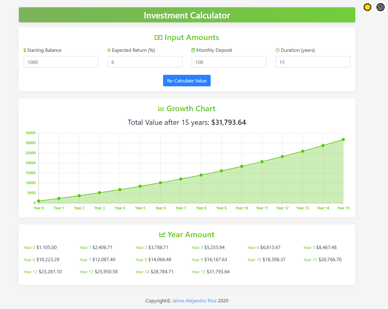 Investment Calculator Image Light