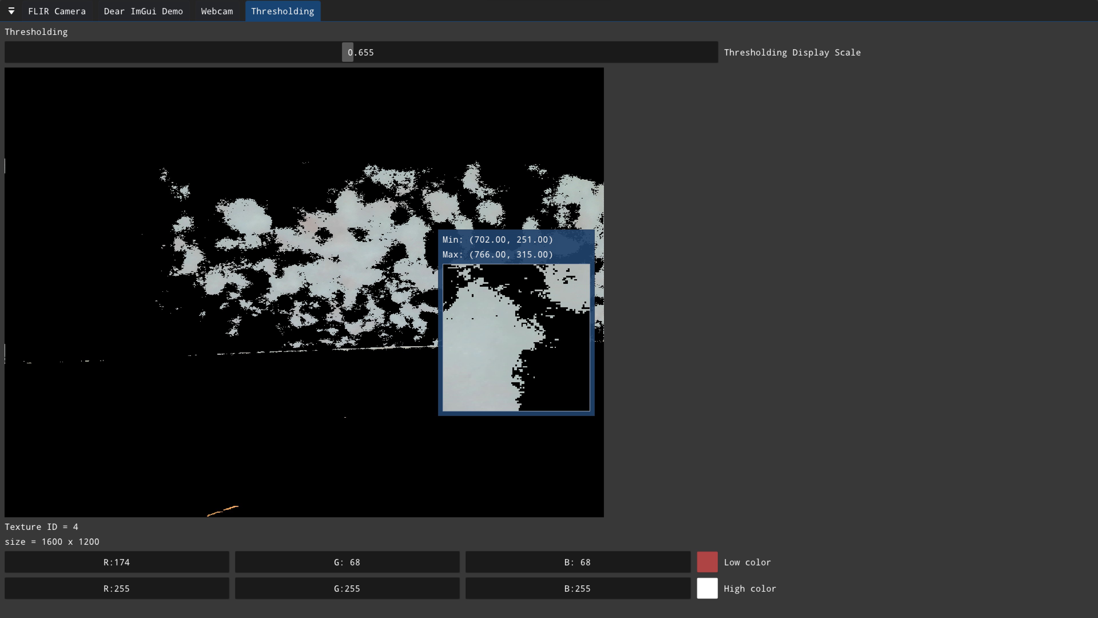 Thresholding on a Webcam in real time