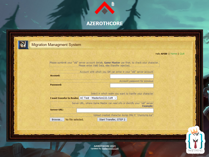 login form