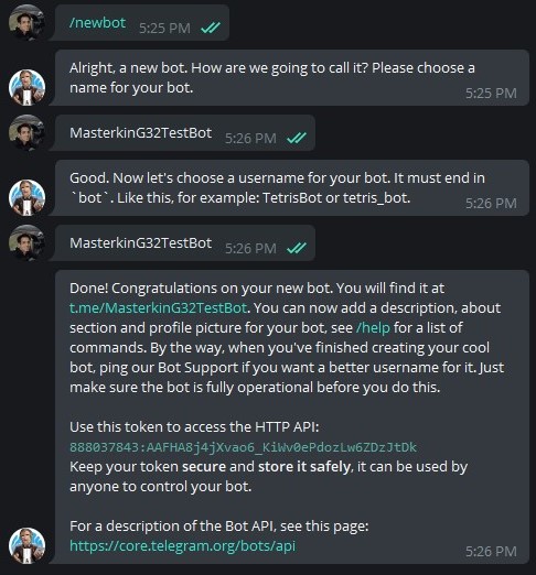 New Telegram bot