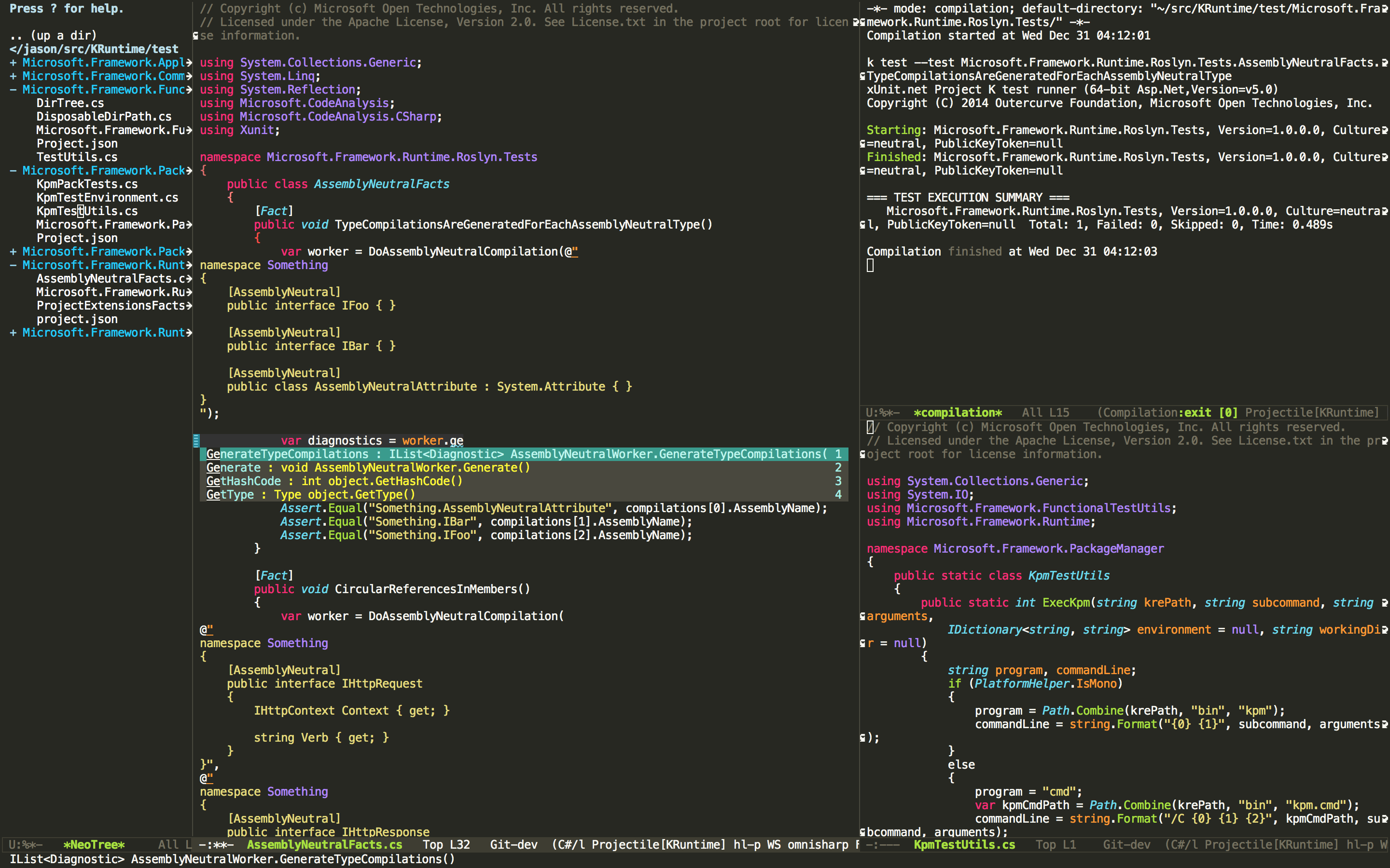 omnisharp-emacs screenshot