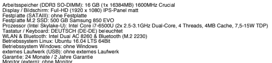 InfinityBook Specs